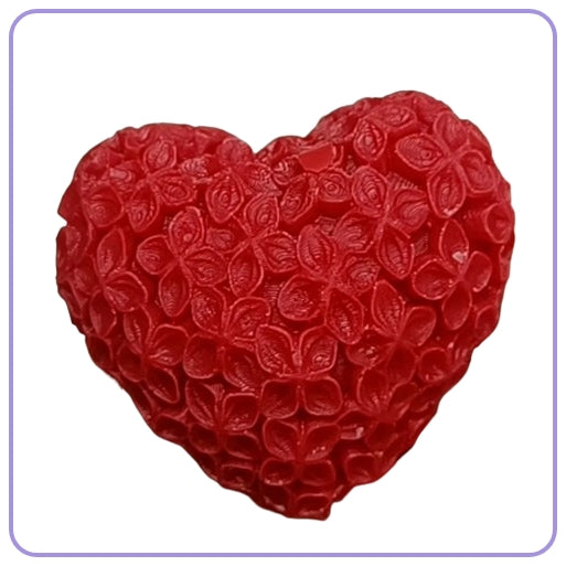 Heart shape flower candle