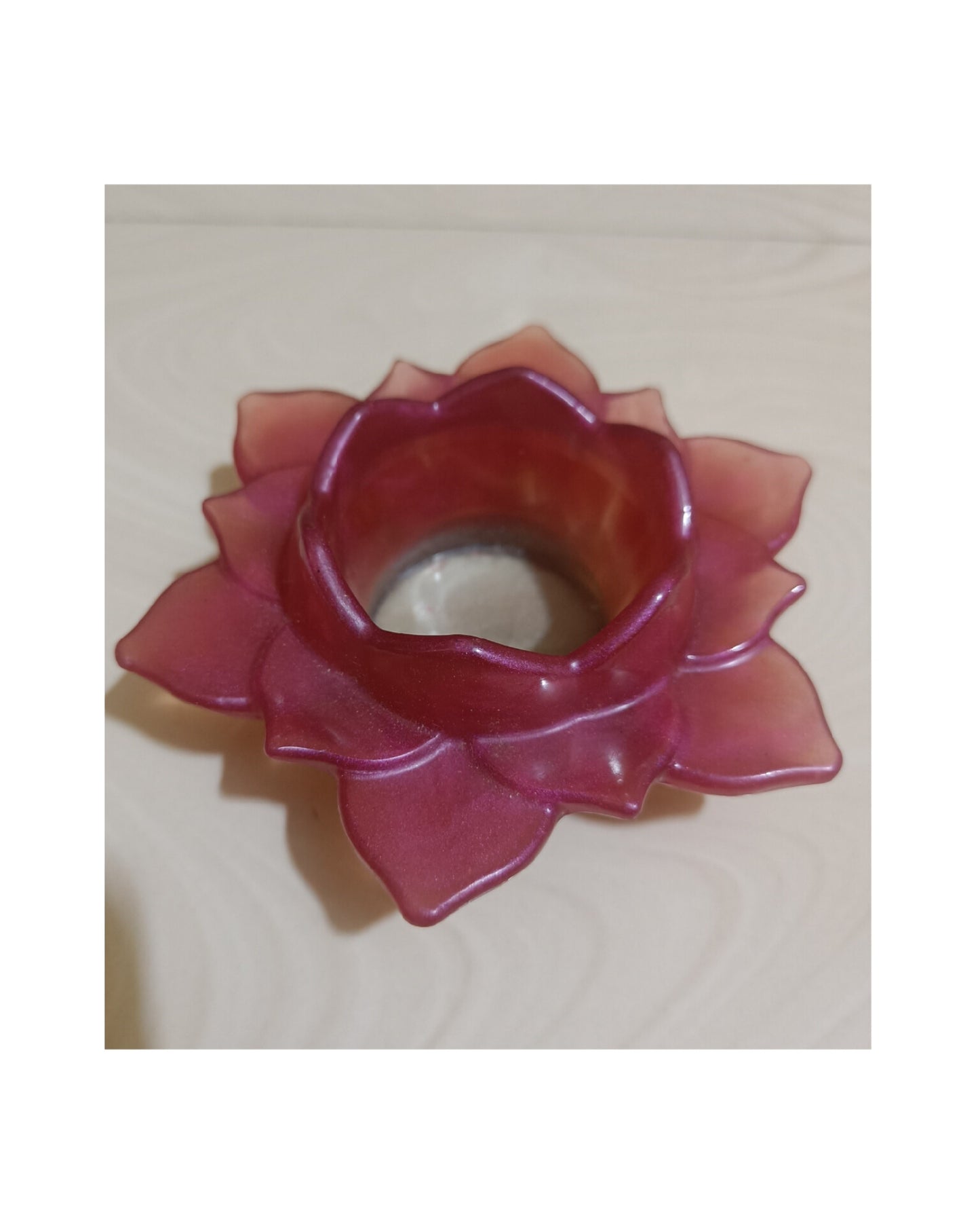 Resin Lotus candle holder